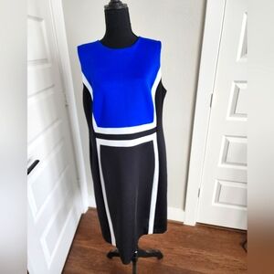 Calvin Klein 16W Colorblock Dress
